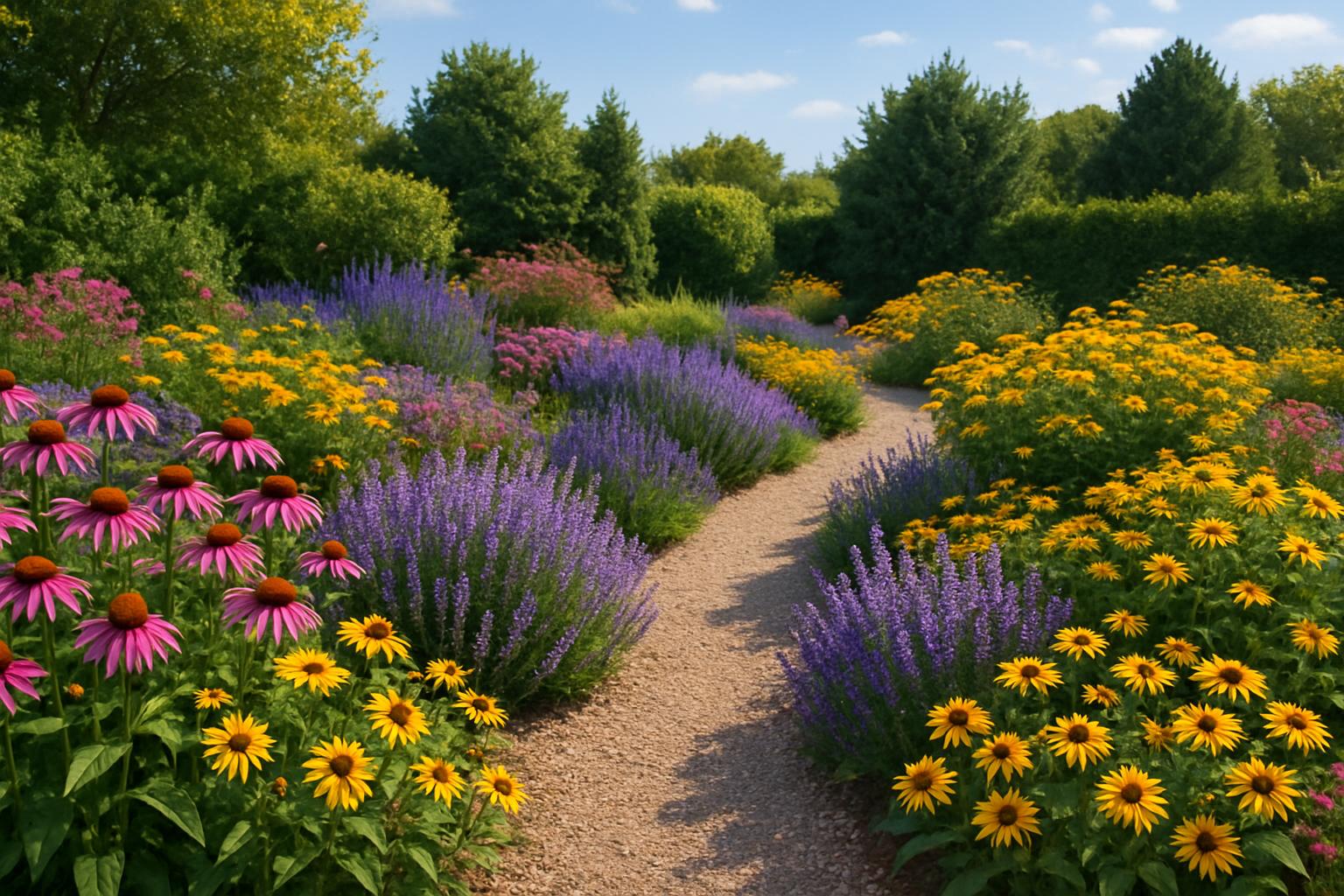 Massifs fleuris naturels et plantes mellifères